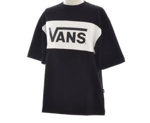 ■バンズ バイカラ― ロゴ×チェック Tシャツ ブラック/ホワイト 新品 サイズS VANS Bi-Color Panel S/S Tee BLACK ルーズフィット