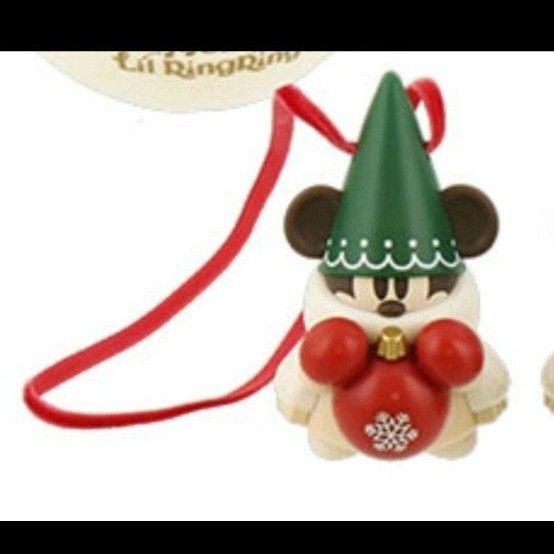 ディズニー カプセルトイ リルリンリン グリーン 緑 クリスマス 2024 ガチャ オーナメント