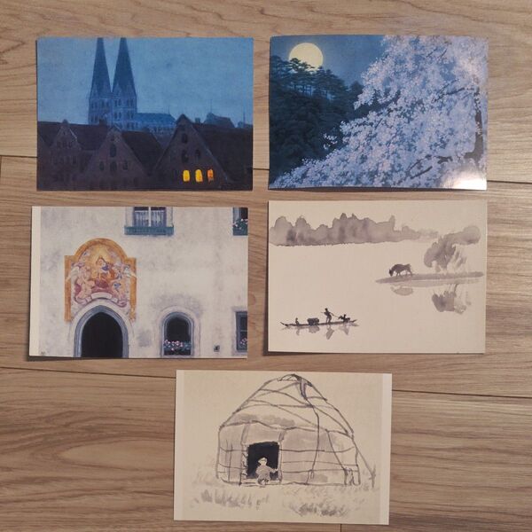 東山魁夷 絵葉書 わが旅の道 ハガキ はがき