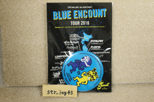 新品 BLUE ENCOUNT 2016 缶バッジ ステッカーセット ゲスト：キュウソネコカミ 千葉 LOOK グッズ ブルエン