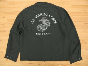 U.S. MARINE CORPS 黒 ジャケット(ソリッド) 白 4XL フライトma-1ミリタリー USMC マリーン