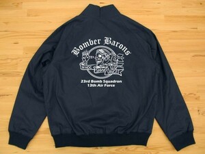 Bomber Barons ネイビー スイングトップ 白 4XL フライトジャケット ma-1ミリタリー ボンバーバロンズ U.S. AIR FORCE