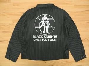 BLACK KNIGHTS 黒 ジャケット(ストライプ) 白 4XL フライトma-1ミリタリー ブラックナイト VFA-154 VF-154 トムキャット U.S. NAVY