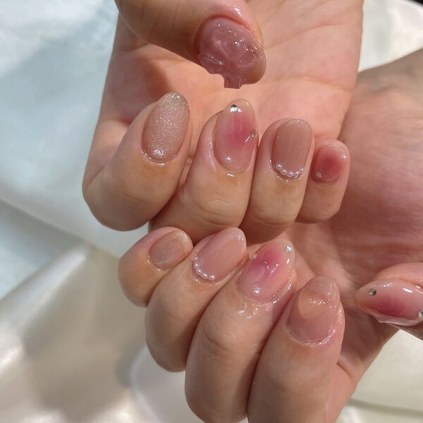 ふんわりpinkネイル ネイルチップ10本set 送料込み