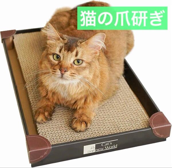 くるとぎスクエア 猫の爪研ぎ スタイリッシュデザイン 詰替え式 ブラック 猫用品