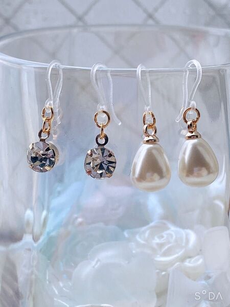 no.533 樹脂フックピアス 2点セット まとめ売り