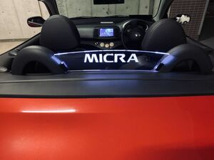 valkyrie style ニッサン　マーチ　マイクラ　micra C+C FHZK12 MICRA 専用ウィンドディフレクター　LED 白!