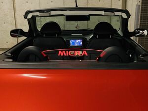 valkyrie style ニッサン　マーチ　マイクラ　micra C+C FHZK12 MICRA 専用ウィンドディフレクター　LED 赤！！！