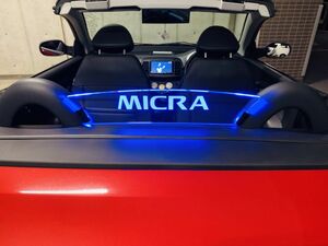 valkyrie style ニッサン　マーチ　マイクラ　micra C+C FHZK12 MICRA 専用ウィンドディフレクター　LED 青:;:;:;