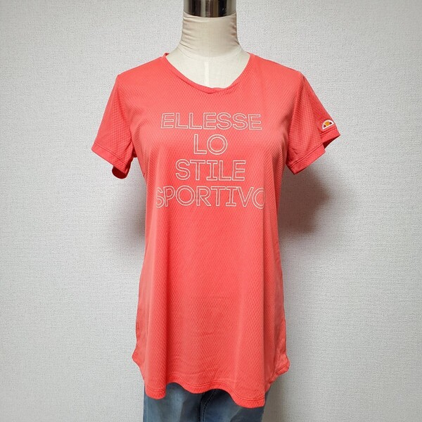 ellesse エレッセ レディース フラッシュコラール ドライTシャツ EW05212 サイズM タグ付き未使用品