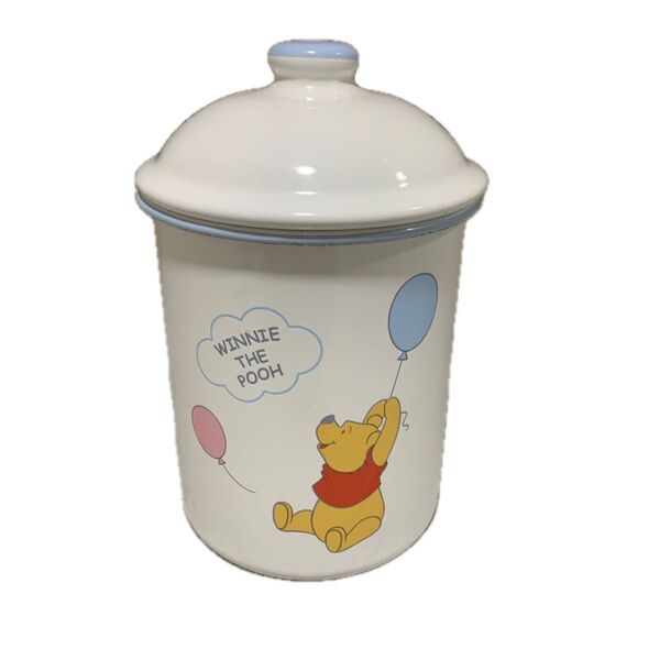 くまのプーさん ホーローポット 中古品 ディズニー ゴミ入れ