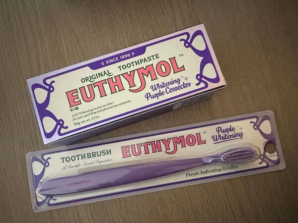 Euthymolパープル歯磨き粉 歯ブラシセット