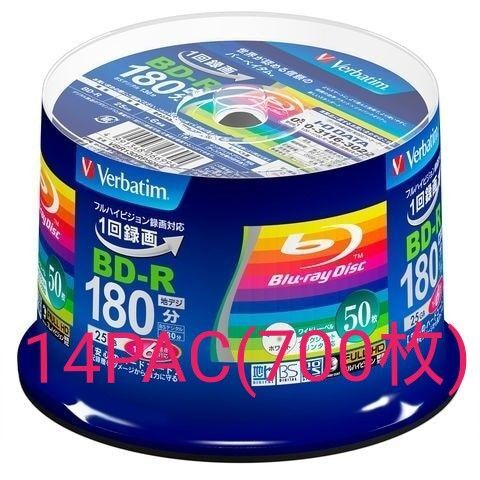 Verbatim BD-R 25GB VBR130RP50V4 14PAC(700枚)