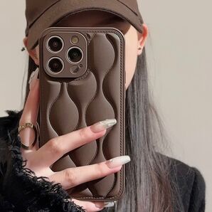253 iPhone14 iPhone15Pro スマホ ケース ブラウン シンプル おしゃれ 韓国 カバー