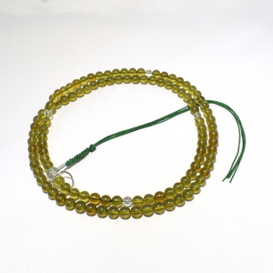 ... amber ( Umbro ido) four pcs set cord crystal tailoring ..108 beads . boxed [b1-s-9]