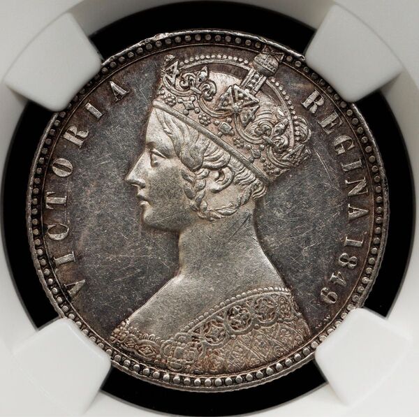 『NGC MS61』ヴィクトリア女王ゴッドレスフローリン銀貨(1849年)
