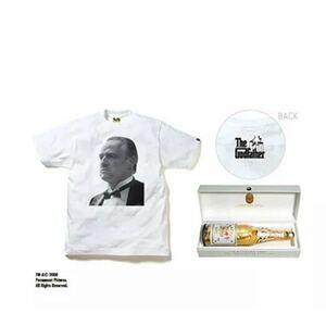 ★新品★ Godfather × bape Tシャツ Mサイズ a bathing ape ゴッドファーザー エイプ ベイプ アベイシングエイプ Champagne bottle nigo