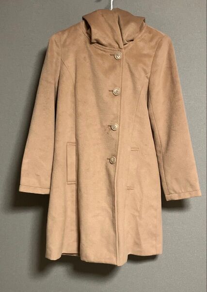 Avail レディース ロングコート L ブラウン やや傷み有り