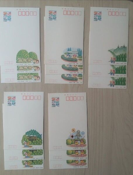 ふるさと絵はがき 京都府/兵庫県/奈良県/和歌山県清水町/和歌山県すさみ町 5種3セット 郵便はがき ハガキ 葉書 はがき