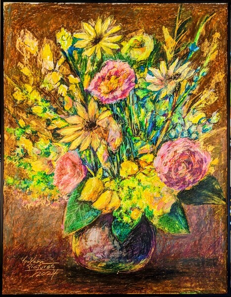 【真作1点物】「晴れやかな黄色のワルツ」■東京藝大卒画家■松崎祐哉■クレヨン画