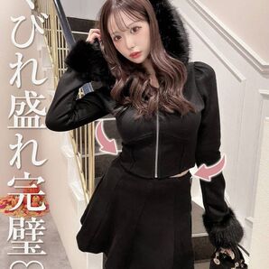rady 裏起毛くびれセットアップ(インパン付き) Mサイズ ブラック