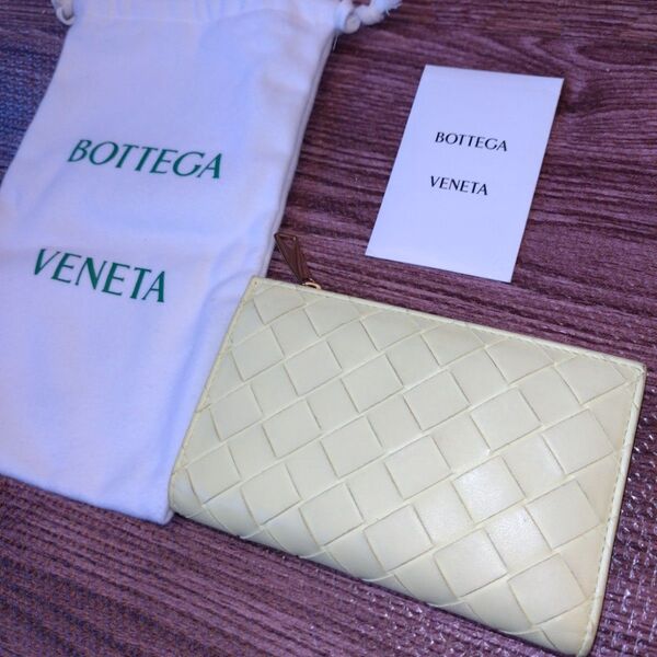 ボッテガ 二つ折り財布 レモンイエロー VOTTEGA VENETA