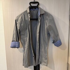Yark homme グレー 七分袖シャツ