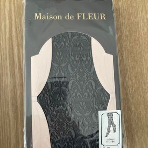 未使用☆Maison de FLEUR アラベスク柄タイツ M〜L