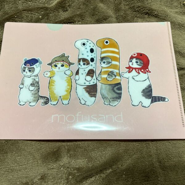 モフサンドクリアファイルさめにゃんふぐにゃんたこにゃんmofusand