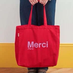 Merci Paris メルシー パリ トートバッグ【大】ルージュ(赤)レッド