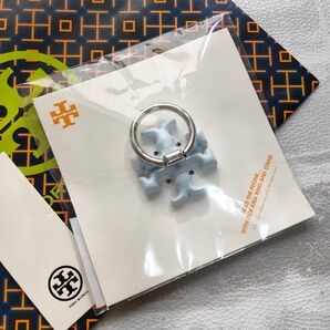 人気★トリーバーチ スマホリング キラ フォンリング ブルー 新品未使用