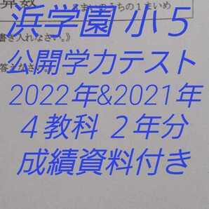 浜学園 小5 最新版2022&2021年度 4科目 公開学力テスト★成績資料★