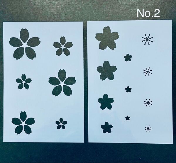 ステンシルシート 桜 さくら No.2