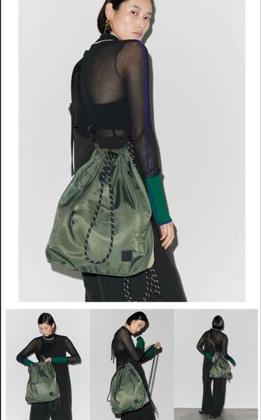 UN3D. 4WAY NYLON BAG カーキ