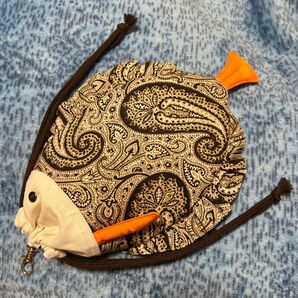 魚のオシャレな巾着 ハンドメイド