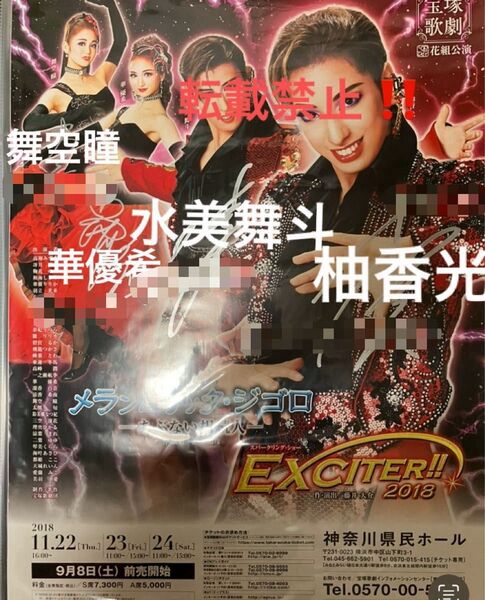 激レア 宝塚歌劇団 花組公演 メランコリックジゴロ宝塚歌劇団 EXCITER!!2016 直筆サイン付きポスター
