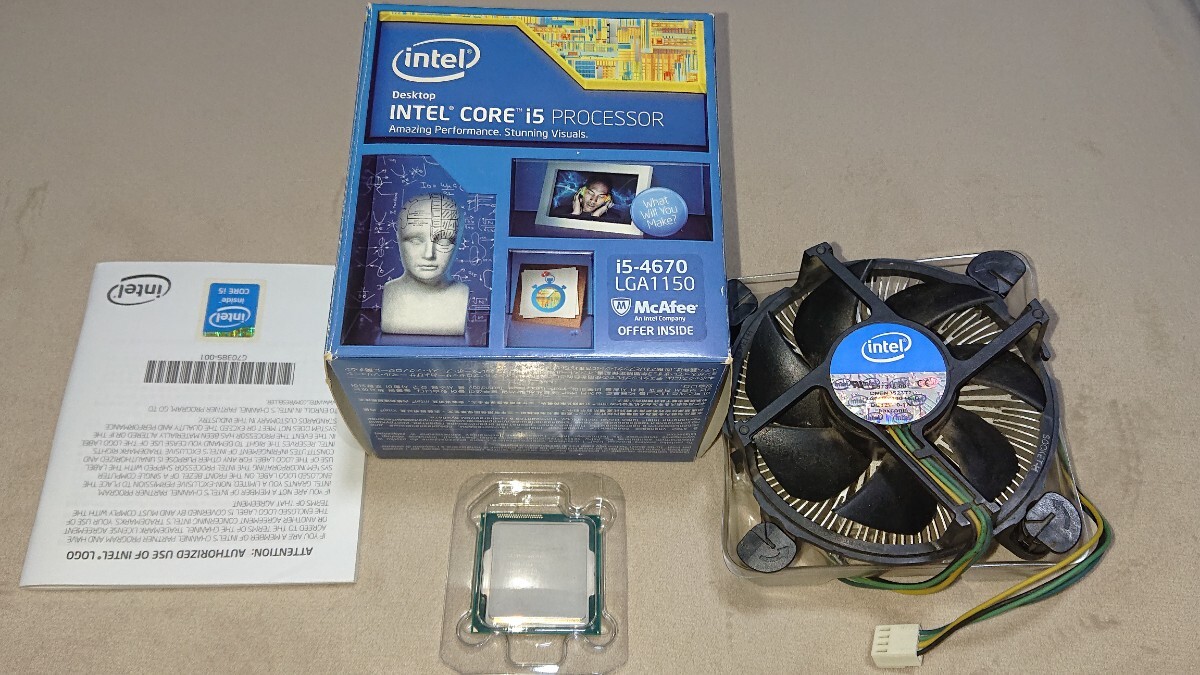 インテル Core i5-9400 6コア! 純正クーラー(未使用)付き インテル Core i5-9400 6コア! 純正クーラー(未使用)付き
