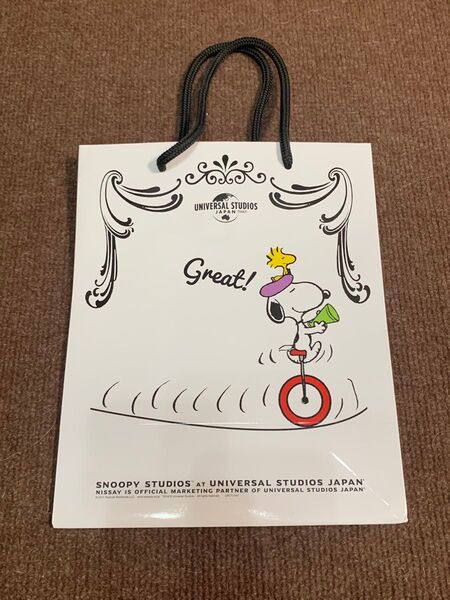 最終価格!美品!レア!トートバッグ バッグ ショッパー スヌーピー SNOOPY 紙袋