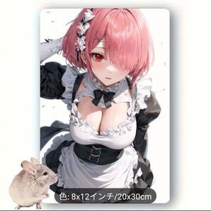 【リゼロ ラム】メタルアート 30cm×20cm アニメ 同人 イラストセクシー可愛いゼロから始める異世界生活 美少女 巨乳