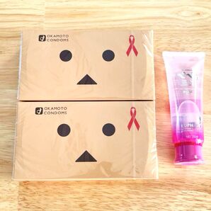 2種類セット 「オカモトコンドーム ダンボーver. (12個入 )」×2「ペペ スペシャル ローズ50mL」×1 ペペローション