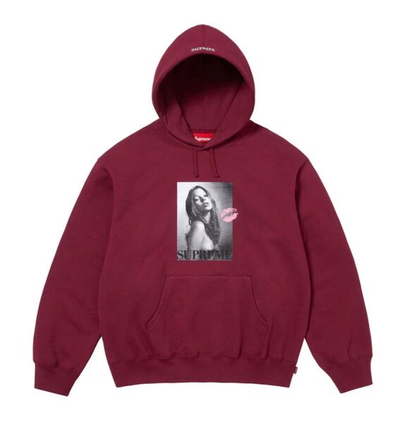 supreme kate moss hooded sweatshirt cardinal XL
