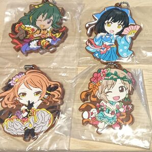 アイドルマスターシンデレラガールズ ラバーストラップ4種 北条加蓮 相葉夕美 鷹富士茄子 ナターリア