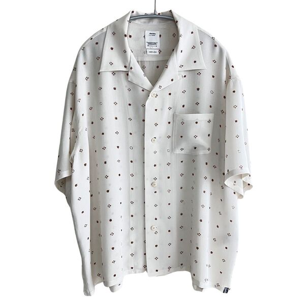 【中古】visvim ビズビム 0124105011005 24SS CROSBY SHIRT S/S CHIRIMEN 3サイズ