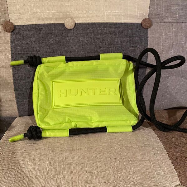 Hunter サコッシュバッグ ショルダーバッグ 蛍光グリーン 新品未使用
