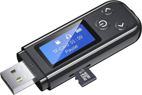 bluetooth レシーバー Bluetooth 5.3 トランスミッター LCDデジタルディスプレイ『TFカード 4つのモード』Bluetooth受信/送信に対応