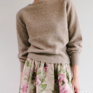 新品 タグ付き LOULOU WILLOUGHBY 2WAY V プルオーバー モカ カシミヤ
