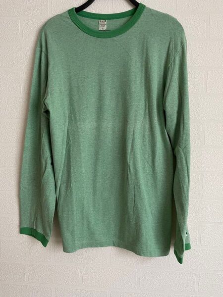 RUSSELL ATHLETIC グリーン長袖カットソー XL 古着