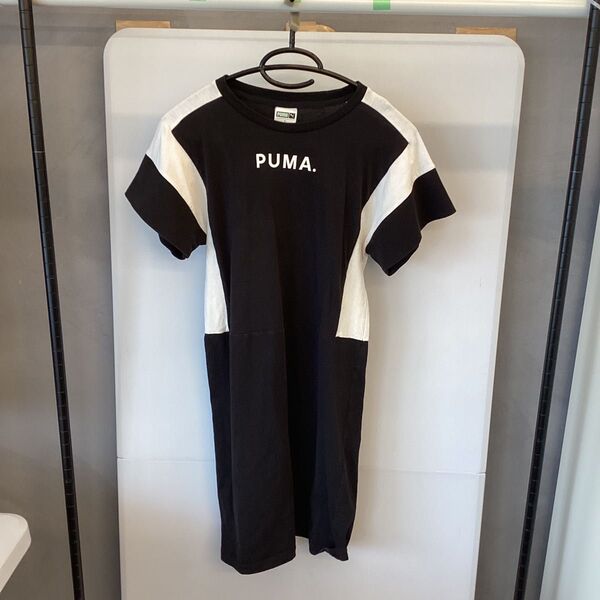 PUMA プーマ レディース ワンピース 半袖 Sサイズ 黒 ブラック