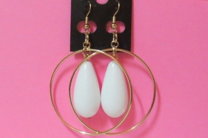 [. type hoop earrings!] fashion / accessory / earrings / white / hoop /femi person / casual / outing / all season / pretty 