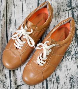  new goods Castelbajac leather sneakers 23cm Camel 